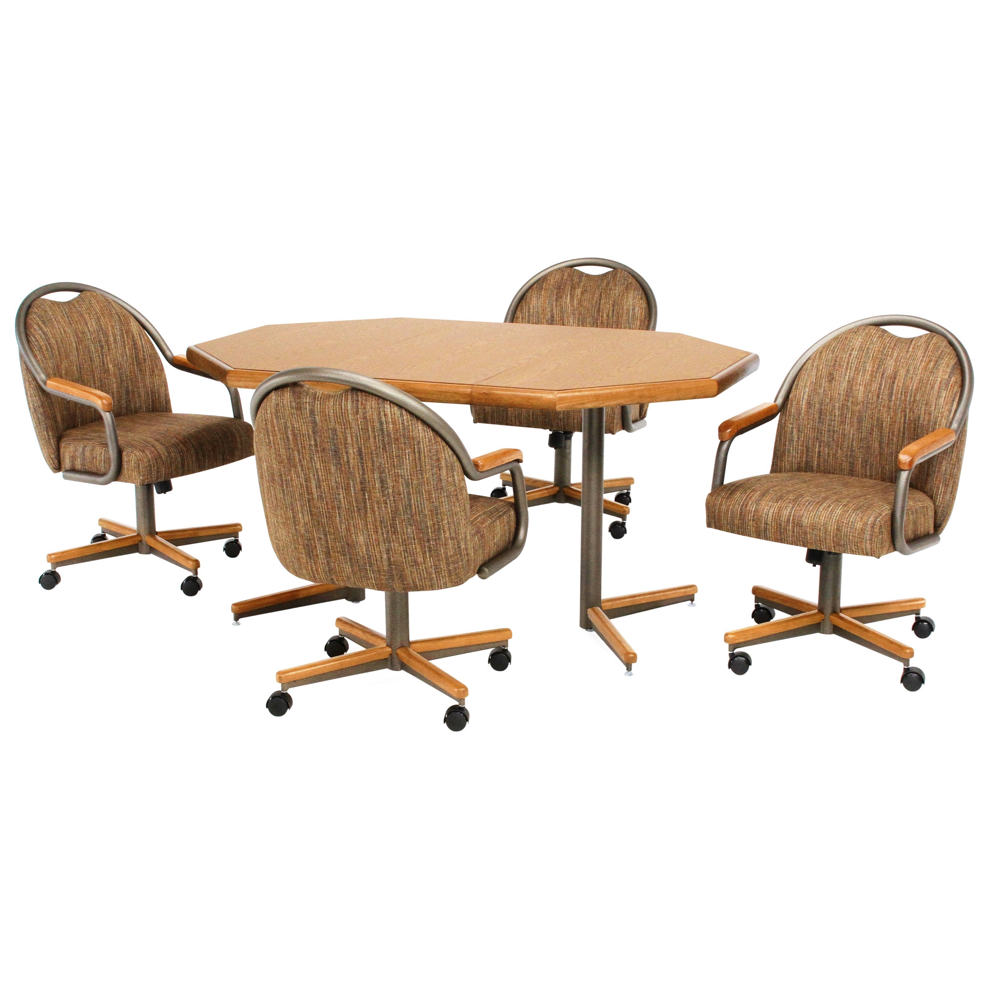 Chromcraft Custom Dining CM188MZ+C855MZ Dining Chair with Casters and